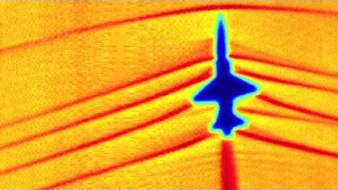 See shock waves as supersonic jet eclipses sun