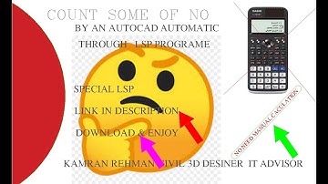 AUTO CAD LISP TEXT CALCULATE AUTOMATIC ! TEXT CACULATE IN AUTOCAD !Kamran Rehman
