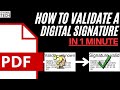 How To Validate Digital Signature In Any PDF Document | Digital Signature Validation Process