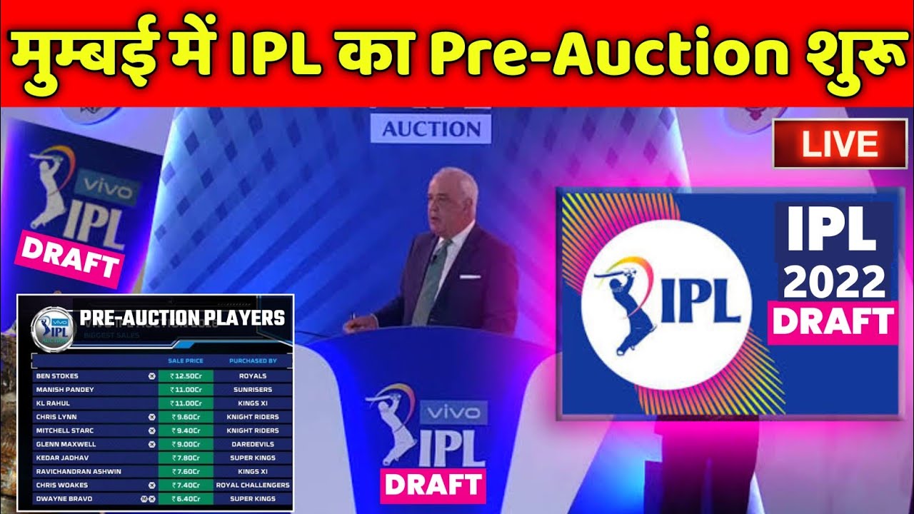 🚨LIVE - IPL 2022 PRE-AUCTION