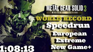 Metal Gear Solid 3 ~ WORLD RECORD - 1:08:13.18 ~ European Extreme | LRT