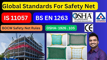 Global Standards for SAFETY NET | OSHA 1926.105 | IS11057 |BOCW Rules | EN 1263 |IS 5175