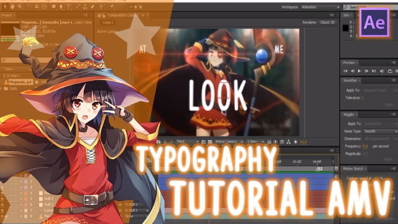 3D Camera Move Typography - Tutorial AMV After Effect CS6 - YouTube