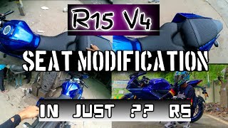 MAKING IT MOST LOADED R15 V4 | R15 SEAT COVER INSTALLATION AND COSTING | SEEMAPURI MARKET DELHI