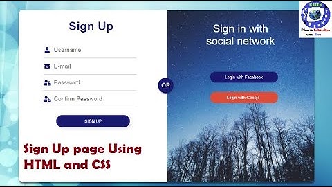#4 sign up page using html and css.