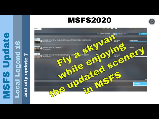 Flight Simulator 2020- MSFS Update - new local legend + city update - now available