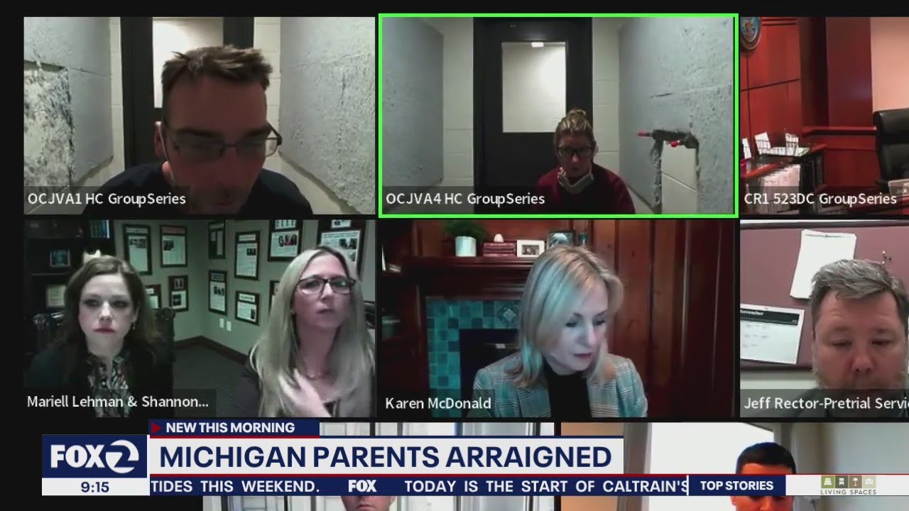 Michigan parents arraigned in the Oxford High School shooting case ...