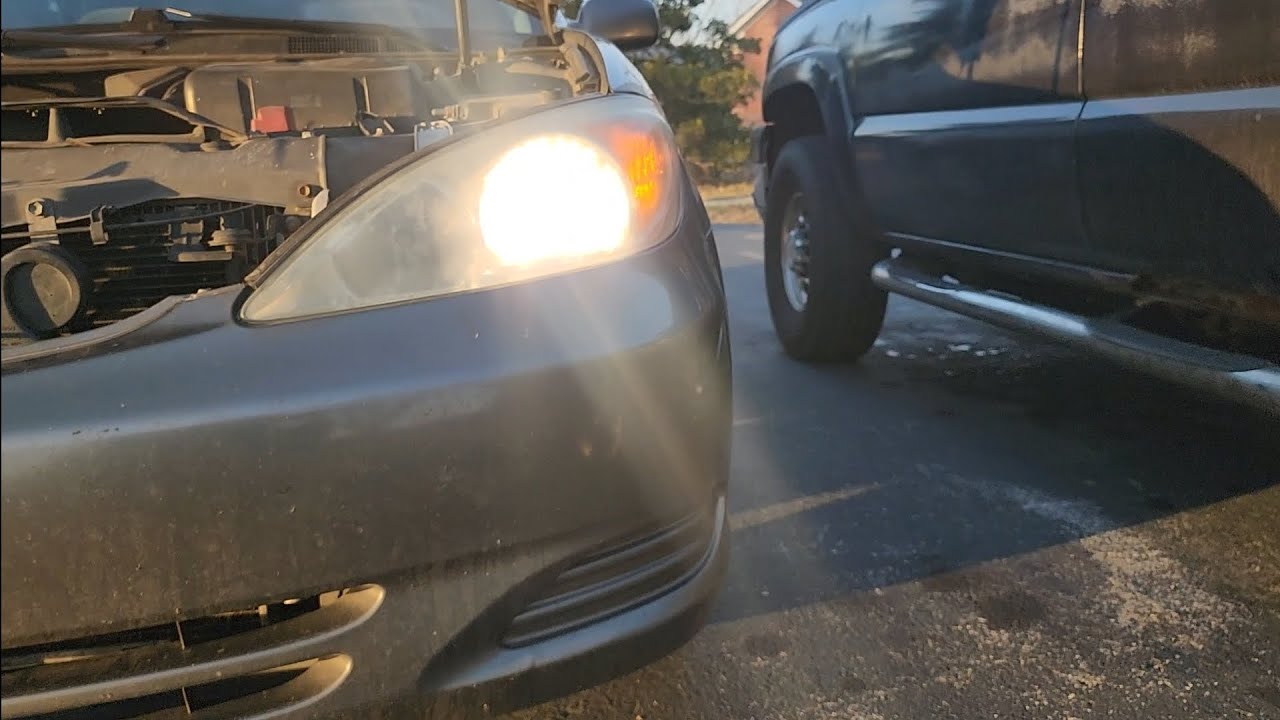2003 camry headlight bulb replacement with sizes. Very simple, anyone can do it!