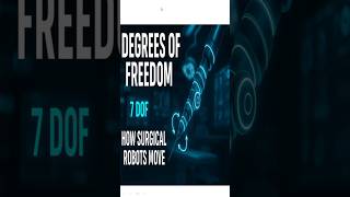 What is 7 DOF in Surgical Robots? #roboticsurgery#shorts #education