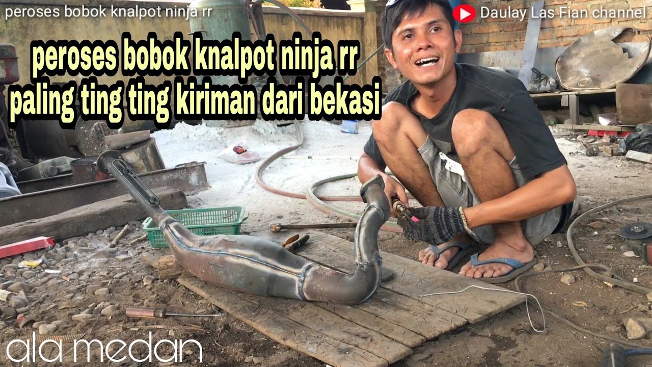 proses bobok knalpot ninja rr kiriman dari bekasi