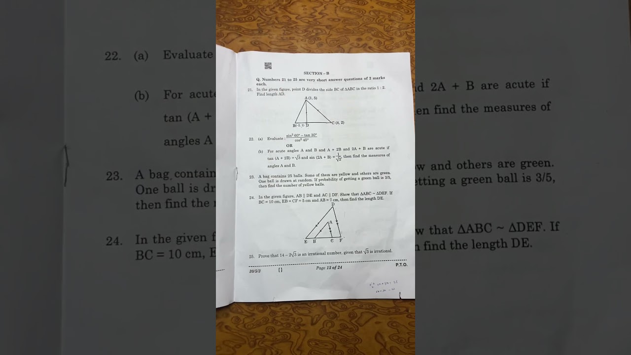 10th math CBSE board paper | #boardexam2026 #class10maths #mathematicclass10 #exam #solution #answer