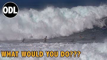 HUGE 2nd Reef Pipeline Set Catches Everyone Off Guard