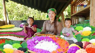 How will Colorful Sticky Rice Cooked with Family Recipe and Love Be Like ? | Village Life
