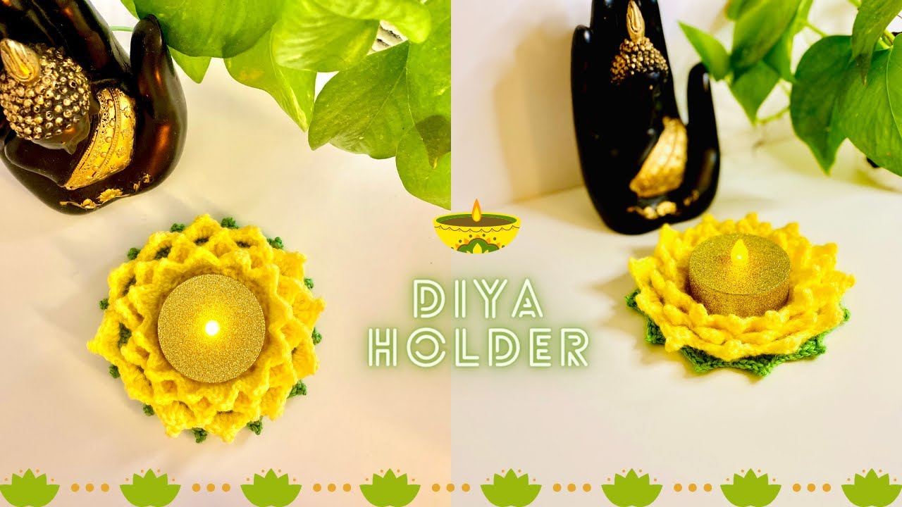 Crochet Tea Light Holder | Diya Holder | Easy Decor | Crochet Tutorial
