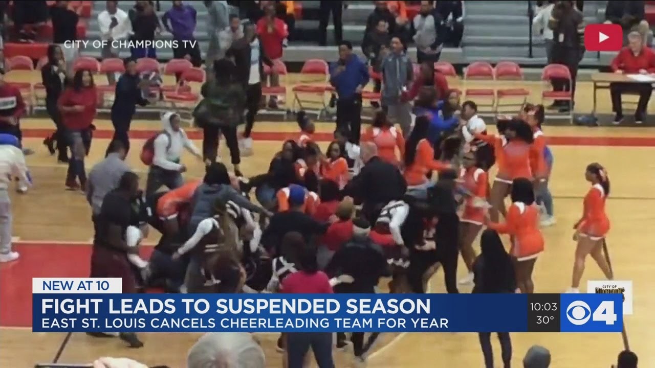 East St. Louis suspends cheerleading program after fight with Trinity - YouTube