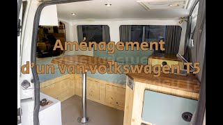 Aménagement d'un Volkswagen t5 par l'atelier vanwood