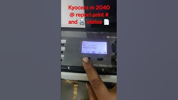 Kyocera M2040 report print 🖨️ status #kyocera #printer #service #printersupportsoftware
