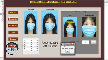 Face Mask Detection and classification in image using MATLAB