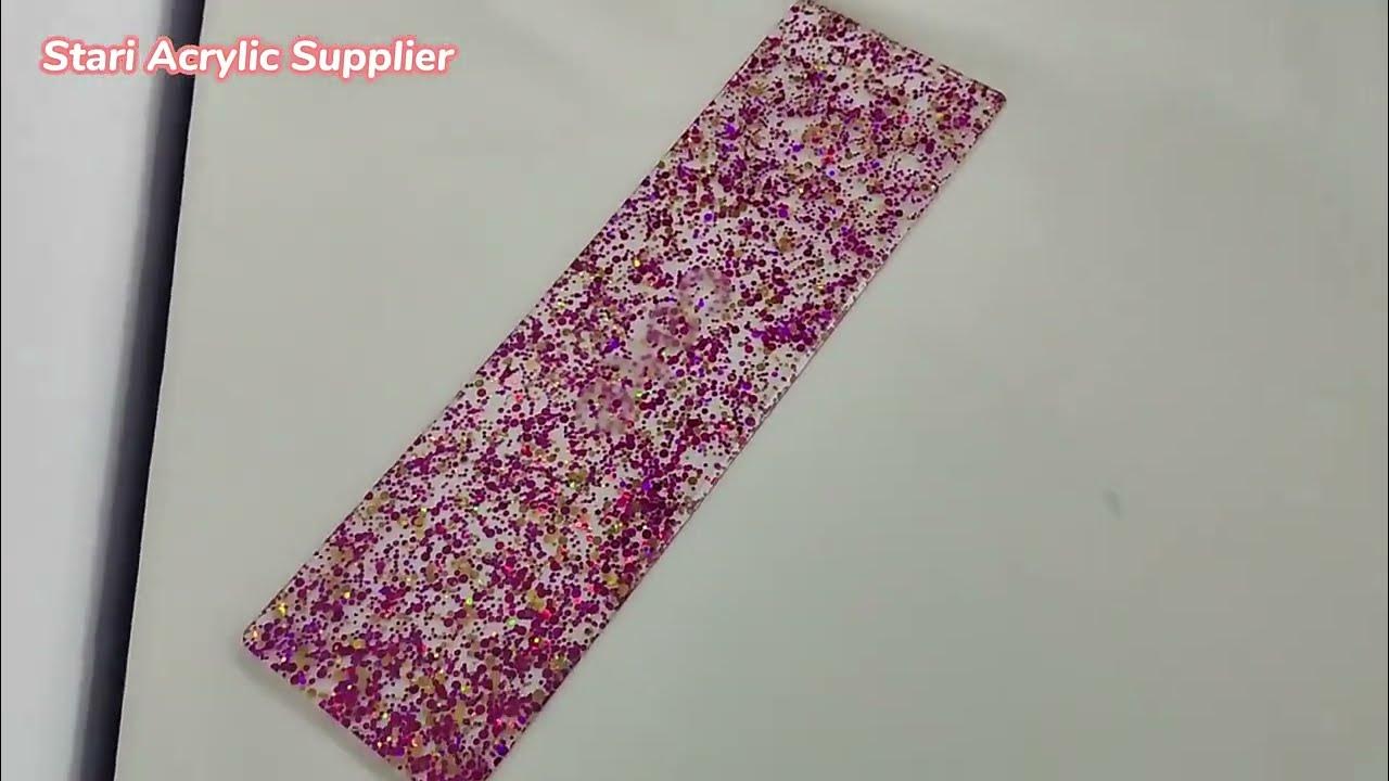 Pink Glitter Acrylic Sheet