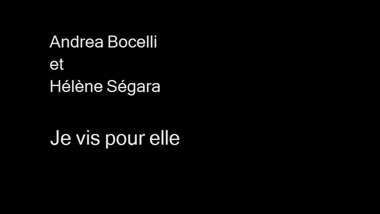 Andrea Bocelli et Hélène Ségara -Vivo per lei- Je vis pour elle - YouTube