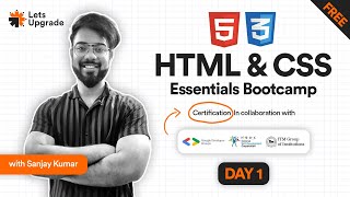 Day 1 | Introduction to HTML & CSS | HTML & CSS Essentials Bootcamp (5 Days)