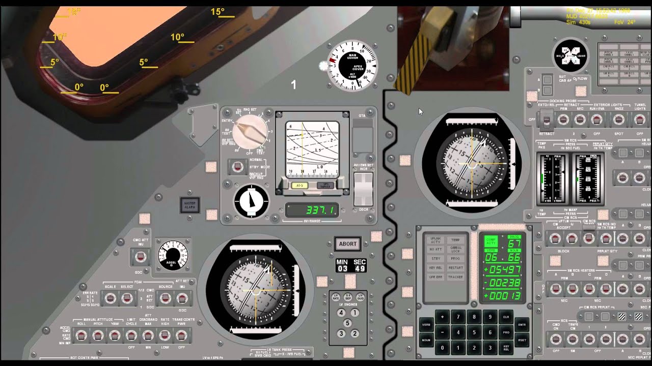 Apollo Command Module Instrument Panel