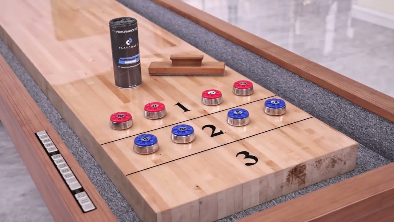 Willow Bend shuffleboard table in 16ft with dining top