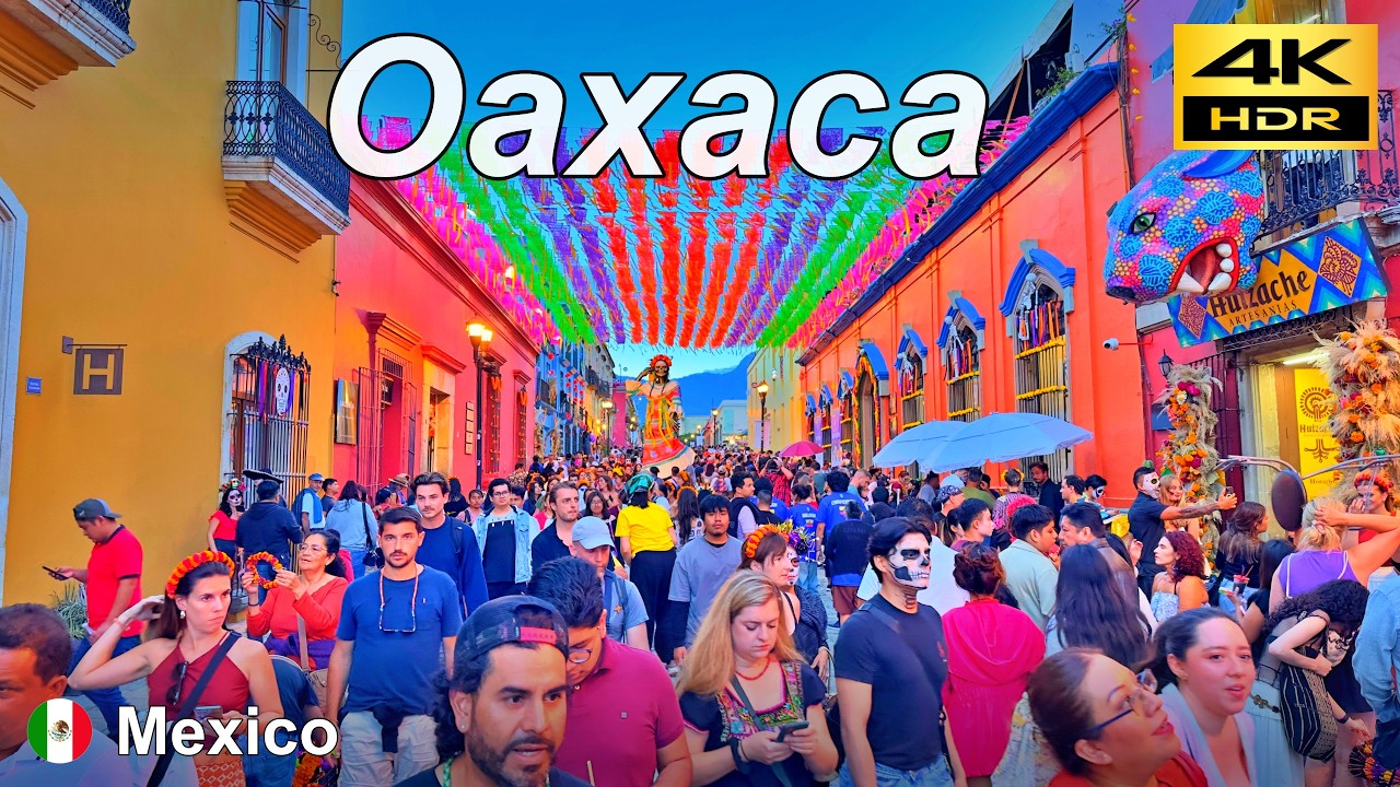 Вечерняя Прогулка в Оахаке / День Мёртвых 💀 / Мексика 🇲🇽 / Ноябрь 2024 / 4K HDR