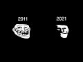 Troll Face over a Decade 2011-2021