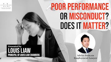 Poor Performance or Misconduct - The Difference