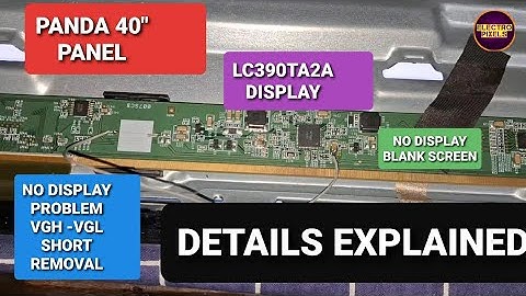 PANDA 40" PANEL REPAIR|| HOW TO FIX PANDA LC390TA2A PANEL || HOW TO REPAIR PANDA 385L PANEL #ledtv