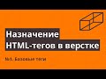 Назначение HTML-тегов в верстке №1. Базовые теги