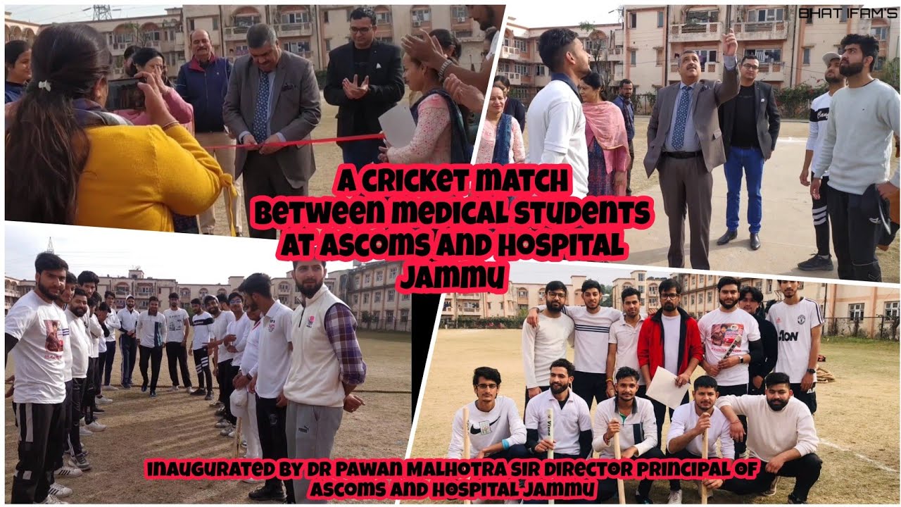 a big cricket match between medical students at cricket