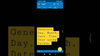 How to Generate Today's Day Month Date Time Year using Python   #Python #programming #coding #shorts News