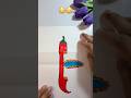 Fire-Breathing Chilli Drawing Trick 🔥✨ (So Satisfying!)#shorts #ytshorts #crafts #diy #viralcraft