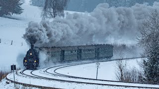 Dampflok pur: Rückfahrt der Bayerischen S3/6 über Lindau u. die Allgäubahn - Winterdampf im Frühling