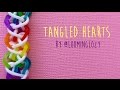 Rainbow Loom Bands Tangled Hearts by @loominglozy