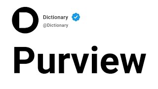Purview Meaning In English