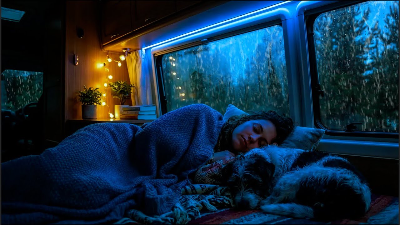 Relaxing Heavy Rain & Thunder Sounds ⛈️ Inside a Car 🚐 — Deep Sleep & Calm Night Ambience