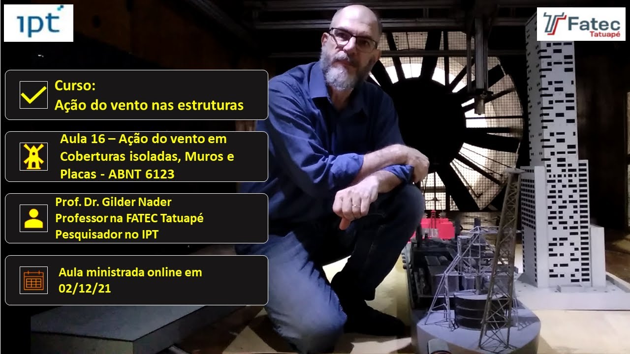 Aula 16 – Ação do vento em Coberturas isoladas, Muros e Placas - ABNT 6123