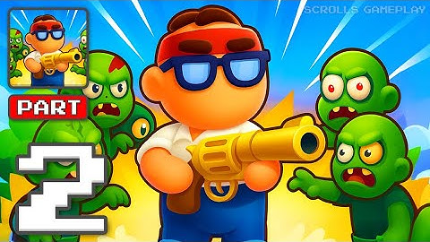 Zombie Rush - Gameplay Walkthrough Part 2 - Defeat Zombies Save Town (iOS, Android)