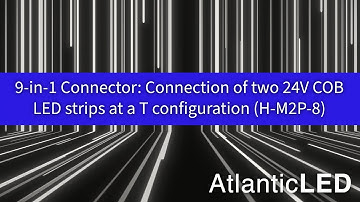 9 in 1 Connector: Connection of two 24V COB LED strips at a T configuration