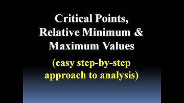 Critical Points, Relative Maximum & Minimum Values (Extrema)