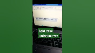 #Bold Italic and Underline in MS Word