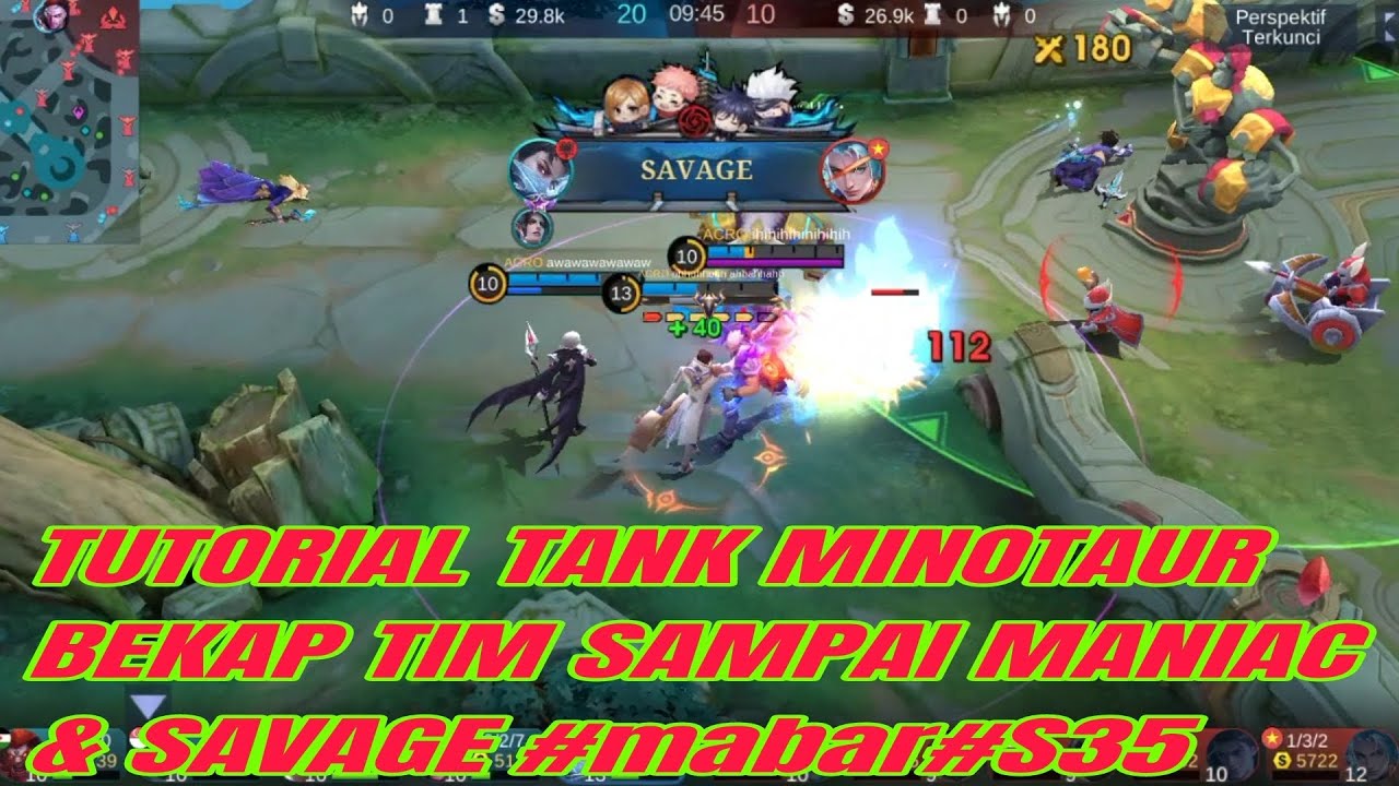 Tutorial tank minotaur bekap tim sampai mendapatkan MANIAC &  SAVAGE 