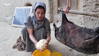 Daily life of afghan girls in the village