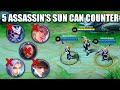 5 ASSASSIN HEROES WITH DASH & FLICK REVAMP SUN CAN EASILY COUNTER - Mobile Legends