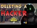 Fortnite - Deleting A Hacker! ft. Ninja, TimTheTatMan, and IAmTrevorMay - June 2018 | DrLupo