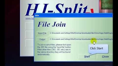 how to join mkv.001 or  avi.001 extension using hjsplit