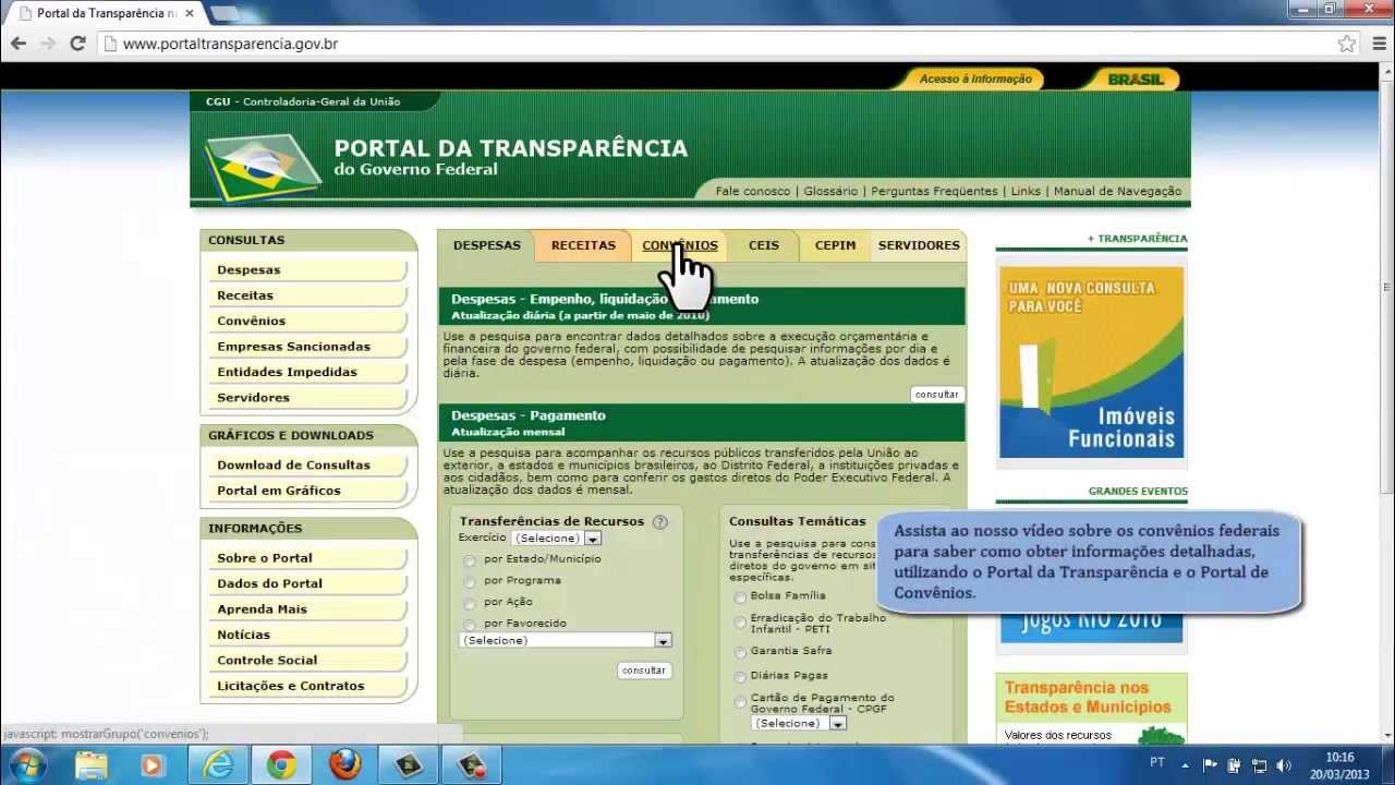 Fiscalize Também - Portal da Transparência do Governo Federal - YouTube